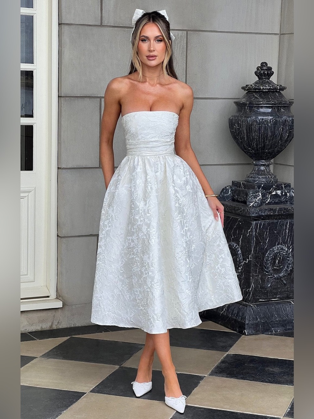 Babyboo Saoirse Midi Dress Ivory